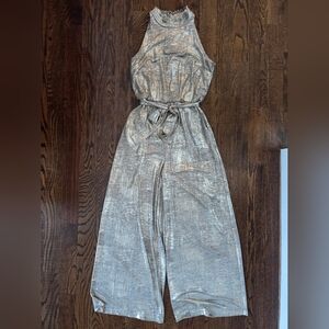 Vince Camuto Metallic Gold Jumpsuit